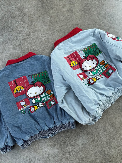 Hello Kitty "Fruit Party" Denim Bomber Jacket