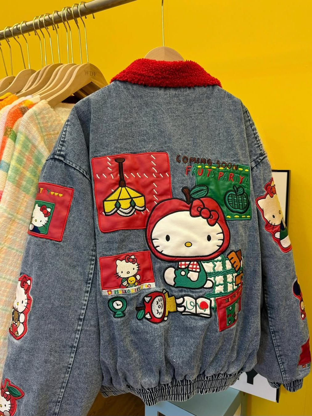 Hello Kitty "Fruit Party" Denim Bomber Jacket