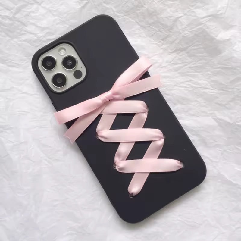 Pink Ribbon Corset iPhone Case