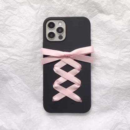Pink Ribbon Corset iPhone Case