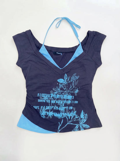 Garden Whisper Halter-strap Top