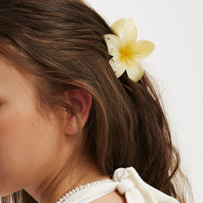 Plumeria Hair Claw Clips