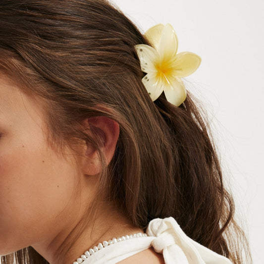 Plumeria Hair Claw Clips