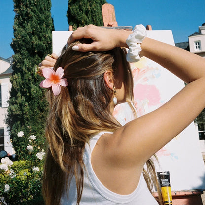 Plumeria Hair Claw Clips