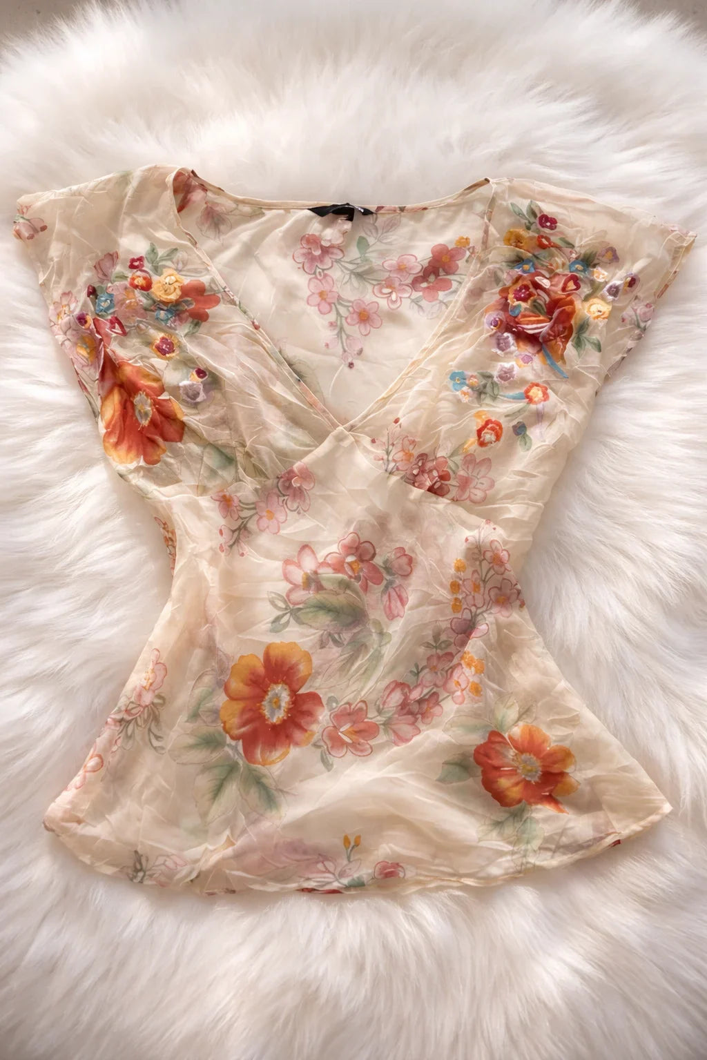 Poppy Blossom Fairy-Core Blouse