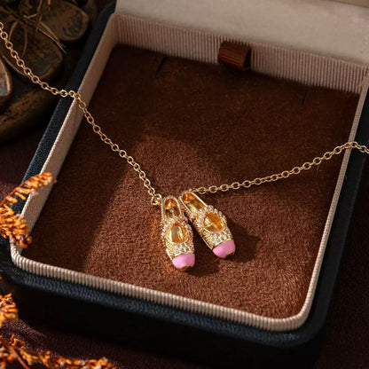 Prima Ballerina Pointe Shoes Necklace