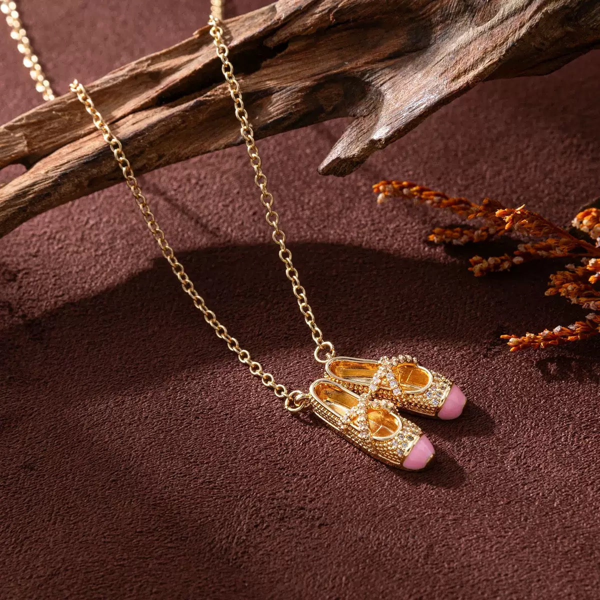 Prima Ballerina Pointe Shoes Necklace