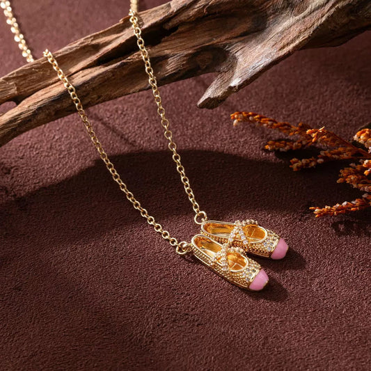 Prima Ballerina Pointe Shoes Necklace