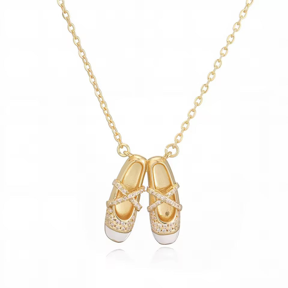 Prima Ballerina Pointe Shoes Necklace