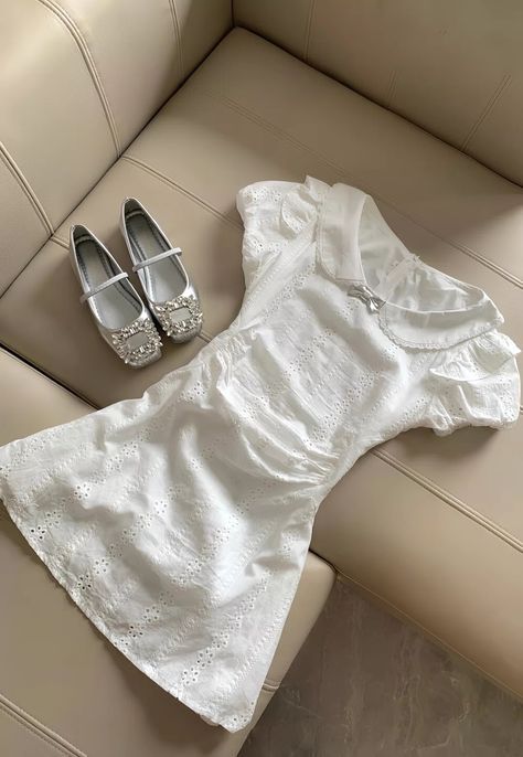 Pristine Eyelet Mini Day Dress