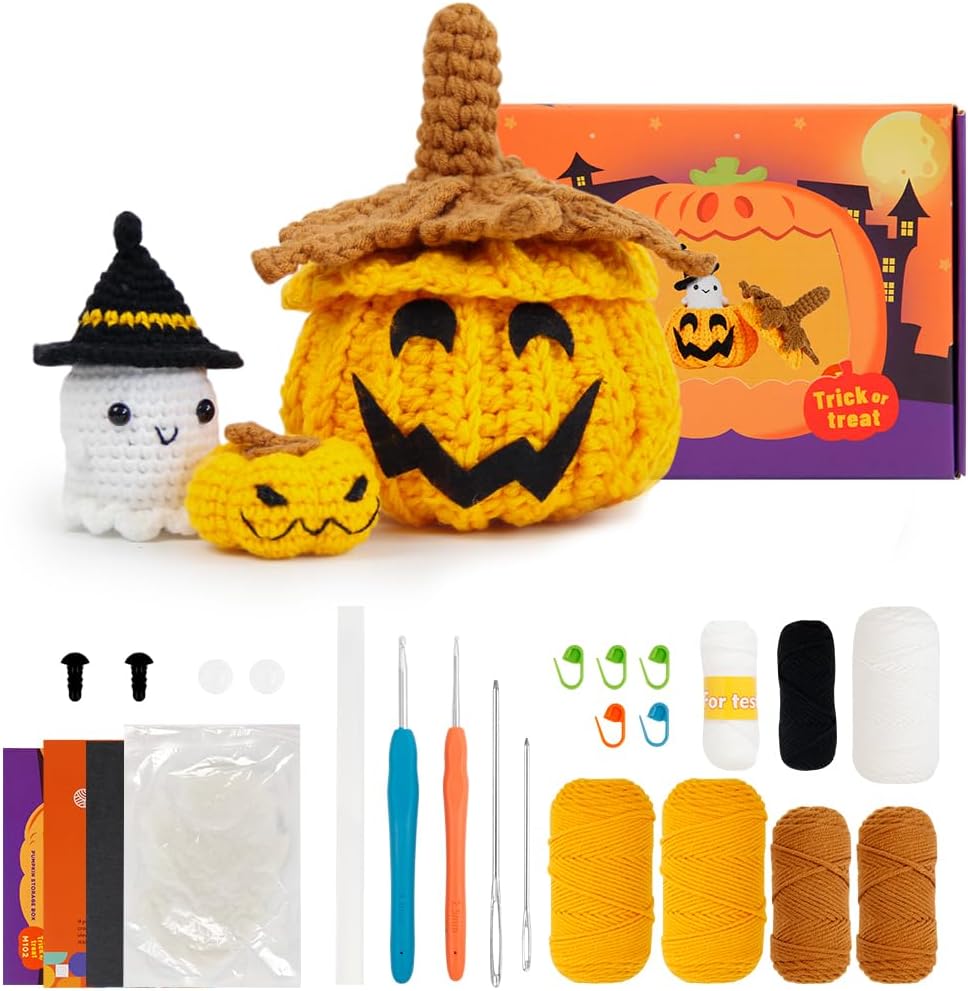 Pumpkin Crochet Halloween DIY Kit
