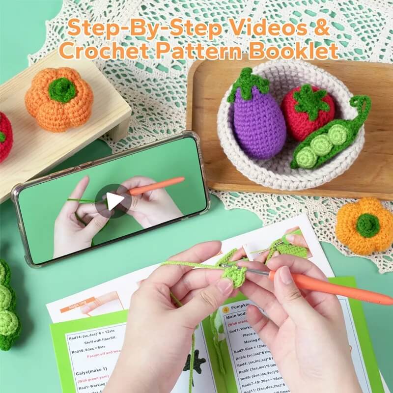Pumpkin Crochet Halloween DIY Kit - Luxandluxy