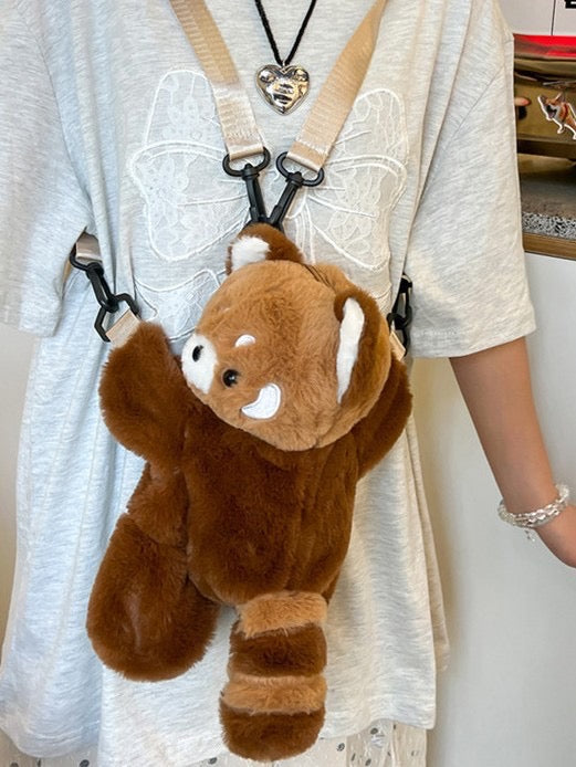 Red Panda Plush Backpack