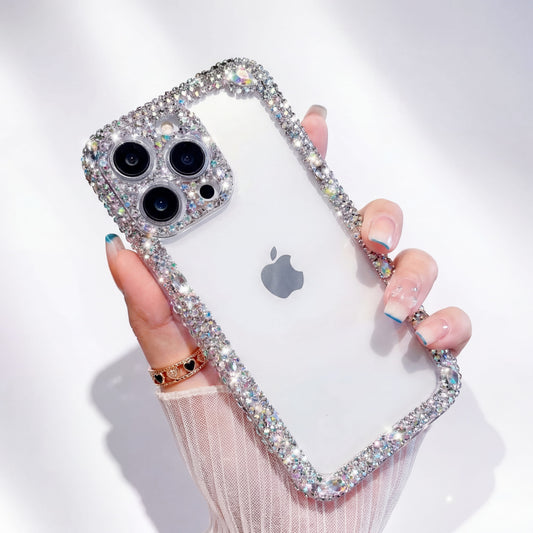 Rhinestone-Encrusted Clear iPhone Case