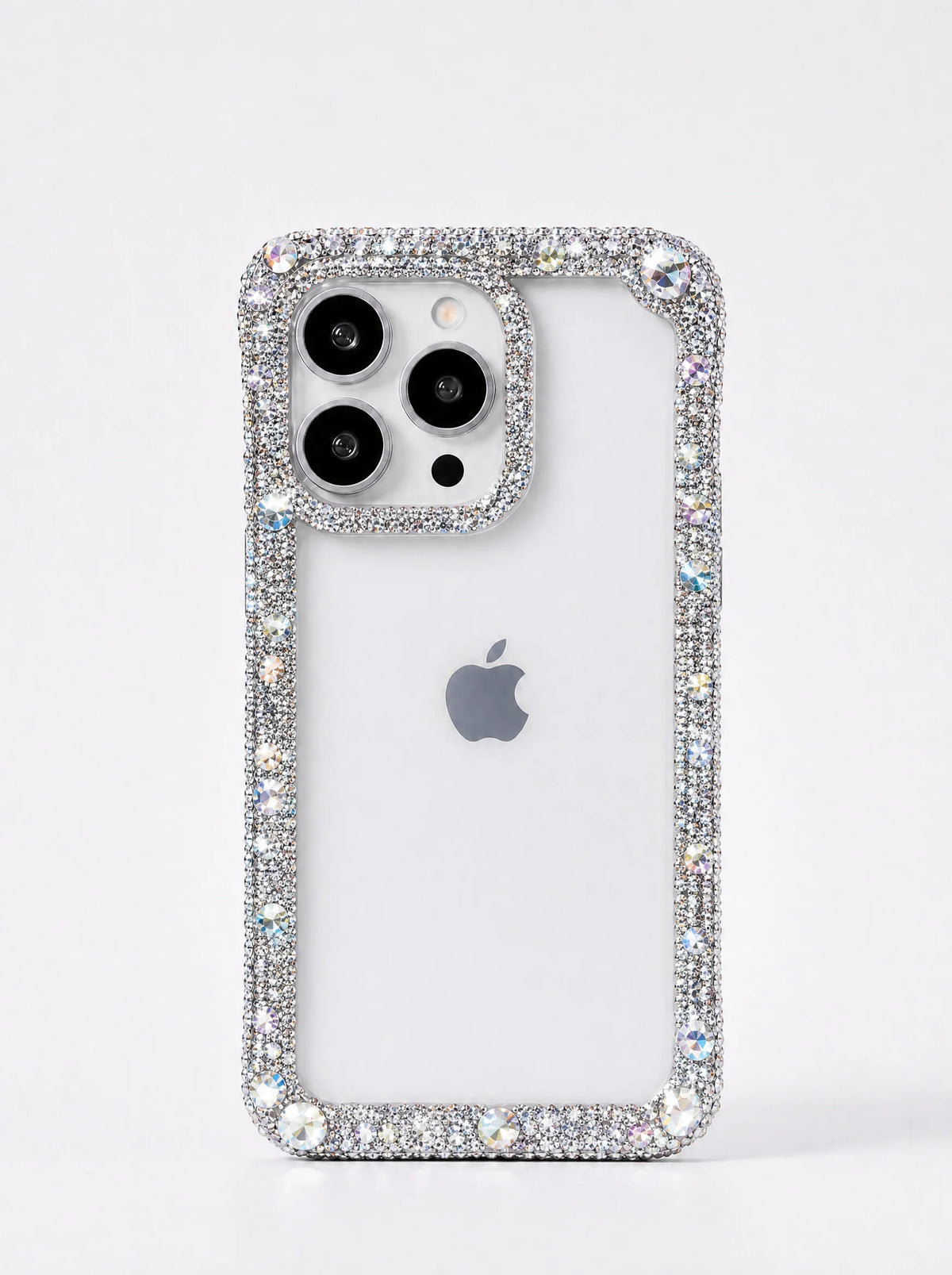 Rhinestone-Encrusted Clear iPhone Case