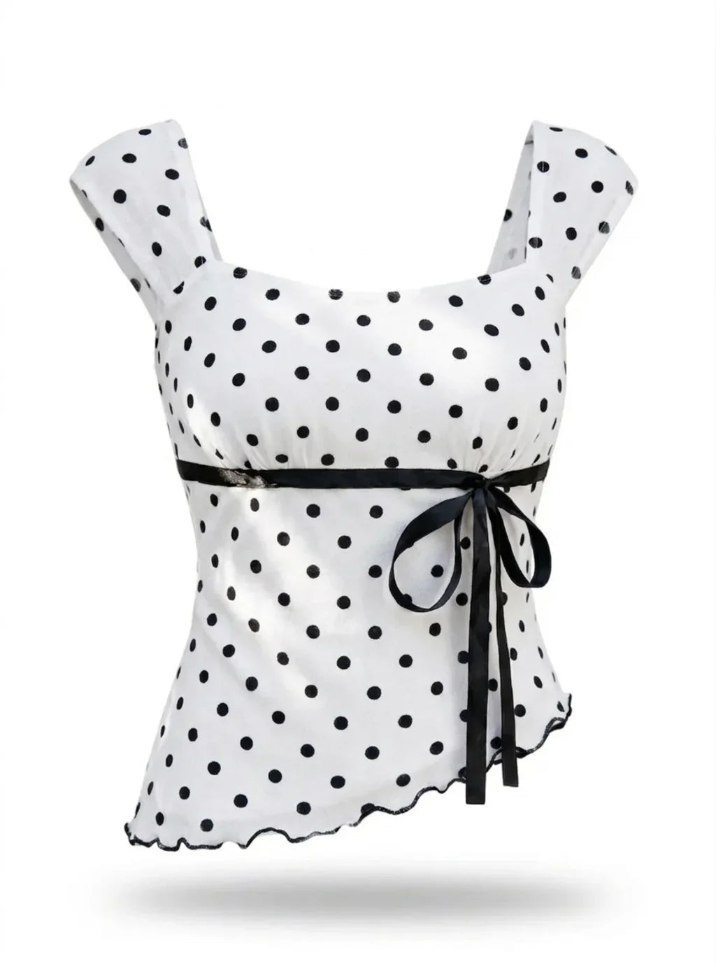 Ribbon Girl Polka Top