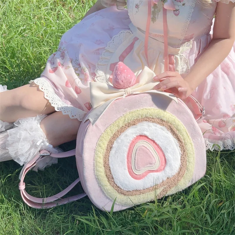 Strawberry Cake Bow Backpack