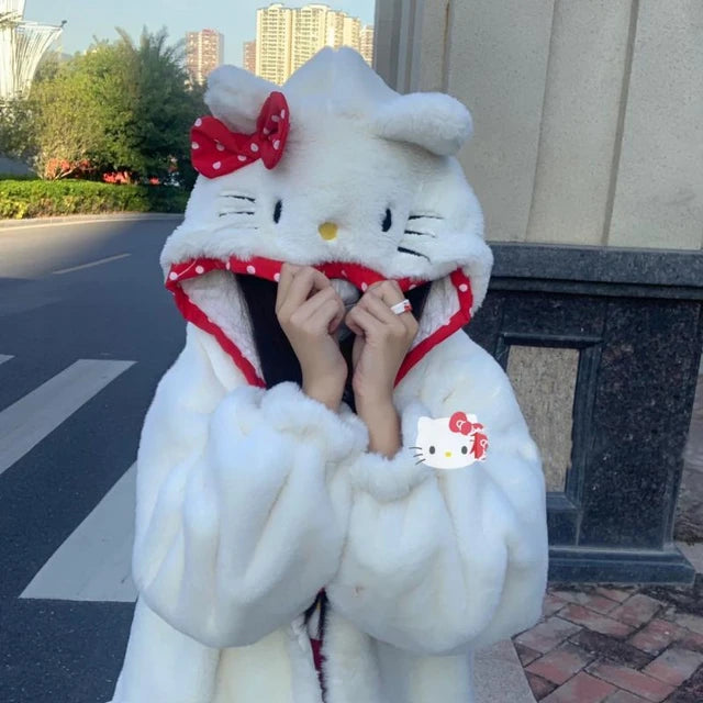 Hello Kitty Cozy Hooded Cardigan – Luxandluxy