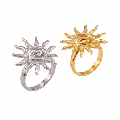 Mythological Spiral Sun Ring