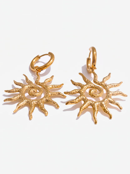 Mythological Spiral Sun Earring