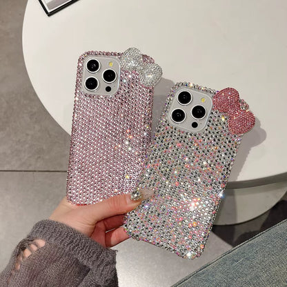 3D Bowknot Bedazzled iPhone Case