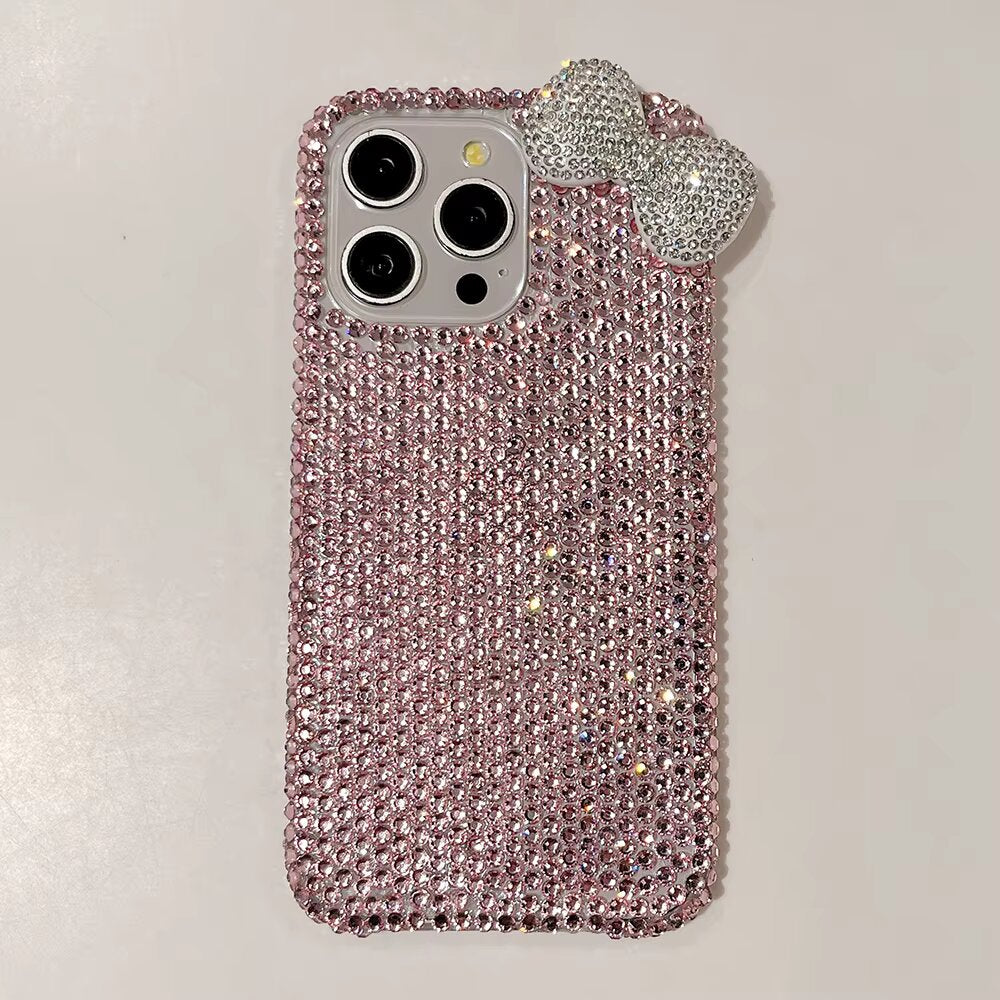 3D Bowknot Bedazzled iPhone Case