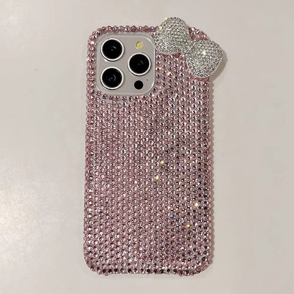 3D Bowknot Bedazzled iPhone Case