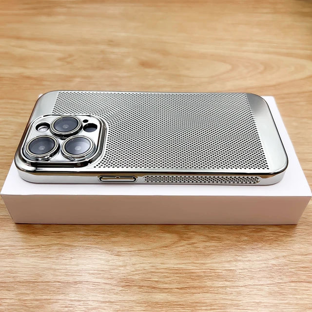 Breathable Mesh Silver iPhone Case