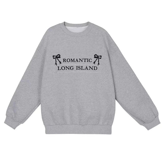 Grey Romantic Long Island Sweatshirt