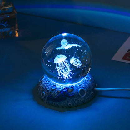 Sea Fish 3d Crystal Lamp