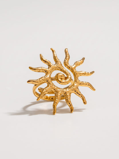 Mythological Spiral Sun Ring