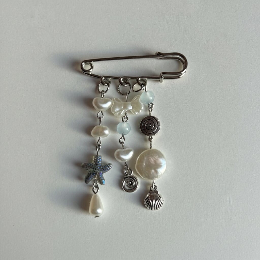 Safety Pin Charms Brooch