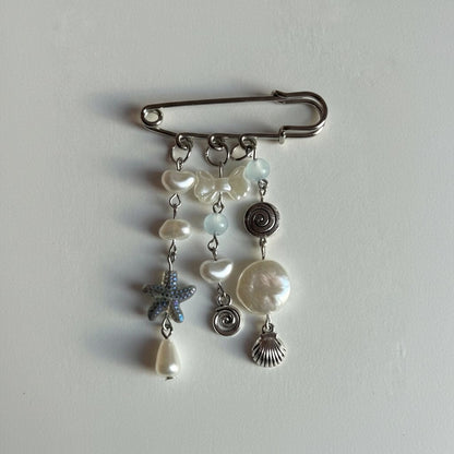 Safety Pin Charms Brooch