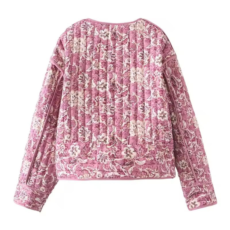 Sakura Floral Quilted Jacket