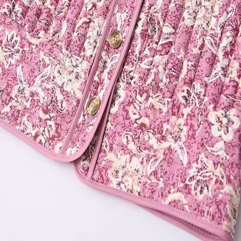 Sakura Floral Quilted Jacket