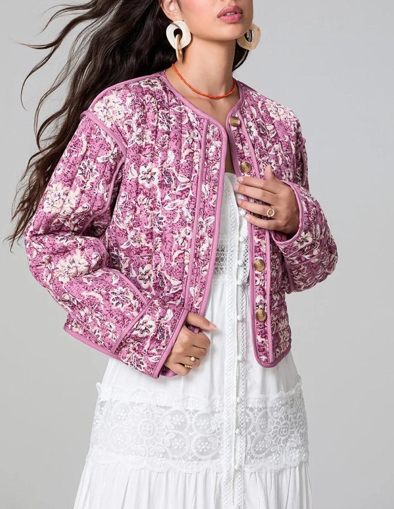 Sakura Floral Quilted Jacket