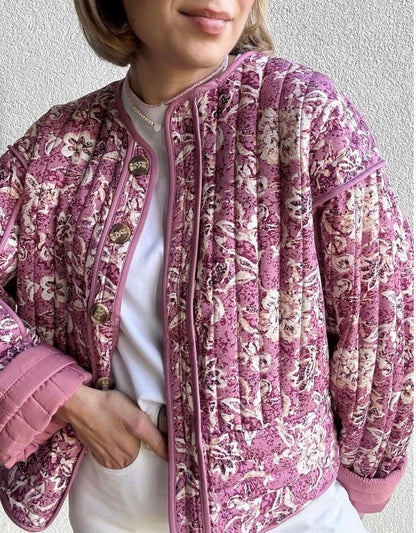 Sakura Floral Quilted Jacket