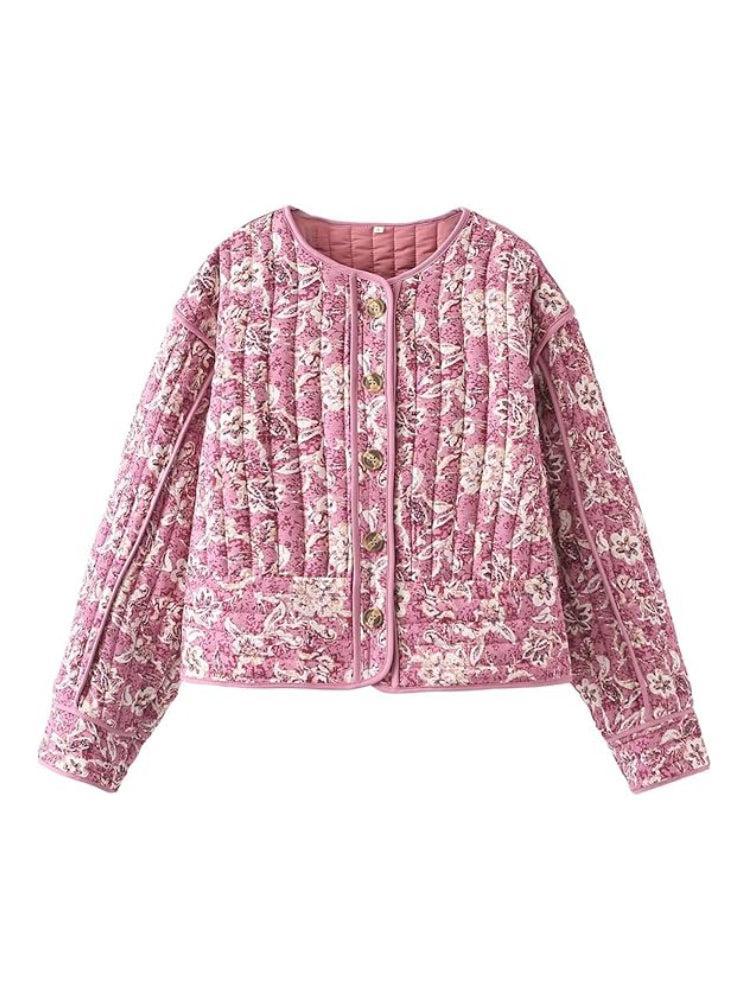 Sakura Floral Quilted Jacket
