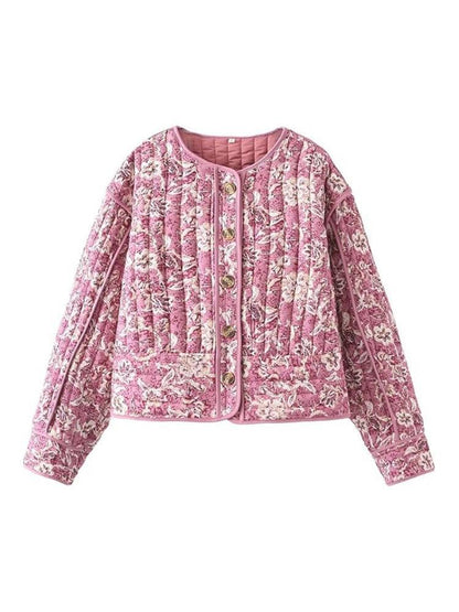 Sakura Floral Quilted Jacket