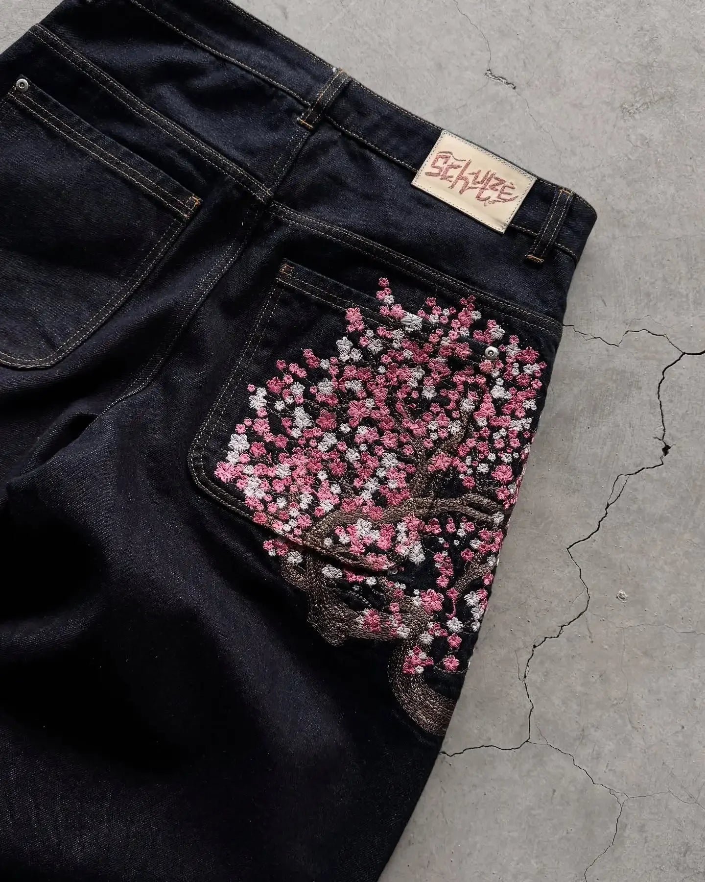 Sakura Tree Blossom Jeans