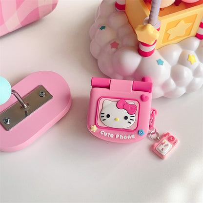 Sanrio Cute Flip Phone AirPods Case