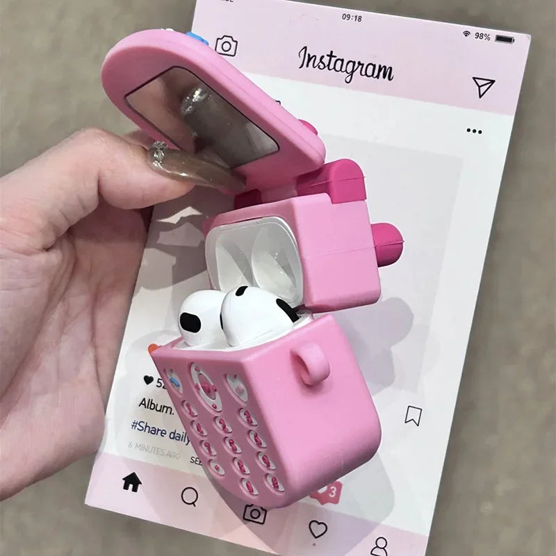 Sanrio Cute Flip Phone AirPods Case