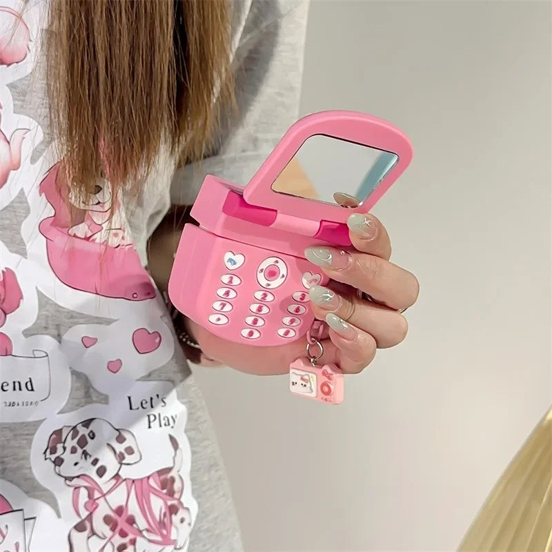 Sanrio Cute Flip Phone AirPods Case