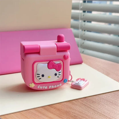 Sanrio Cute Flip Phone AirPods Case