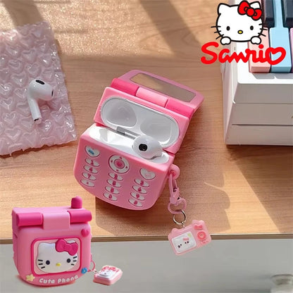 Sanrio Cute Flip Phone AirPods Case