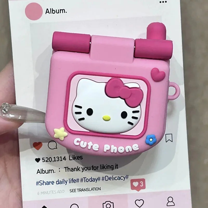 Sanrio Cute Flip Phone AirPods Case