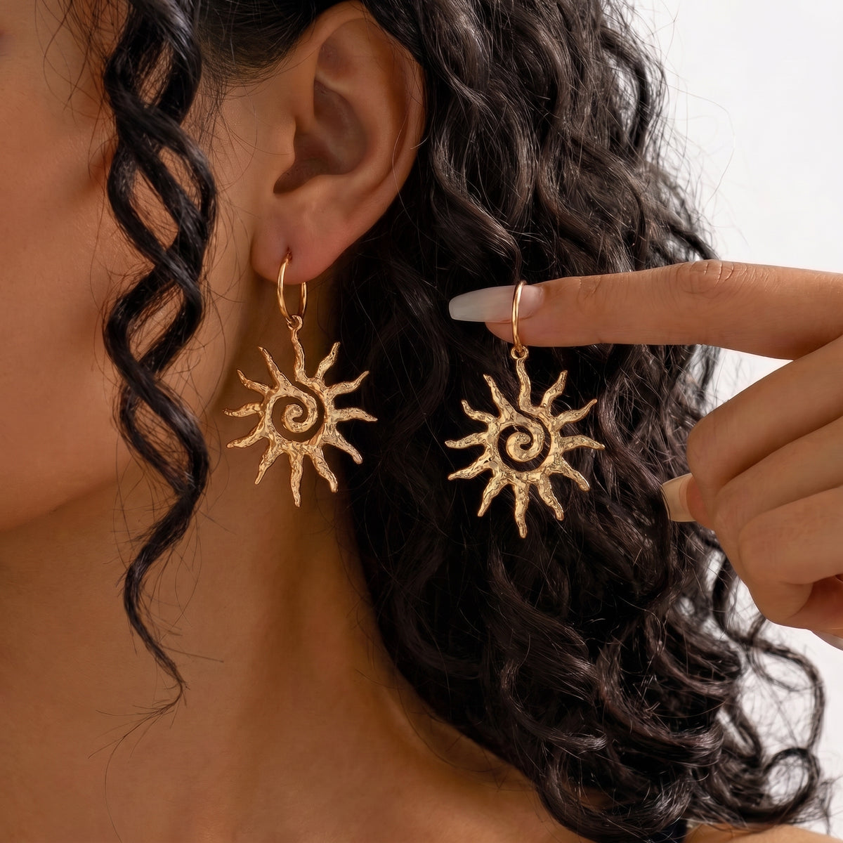 Mythological Spiral Sun Earring