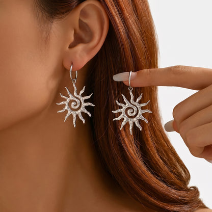 Mythological Spiral Sun Earring