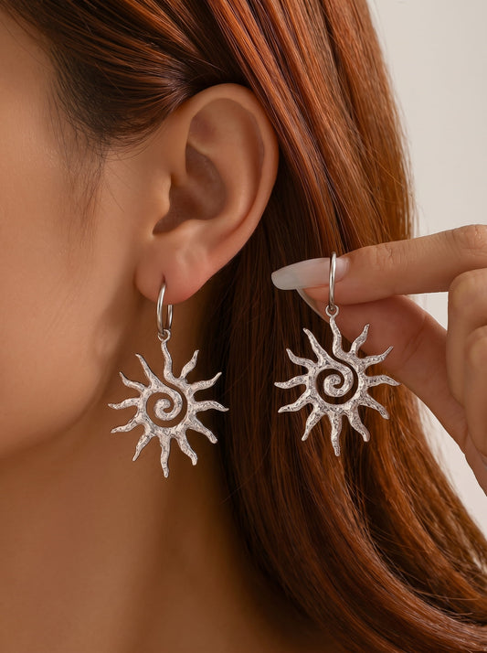 Mythological Spiral Sun Earring