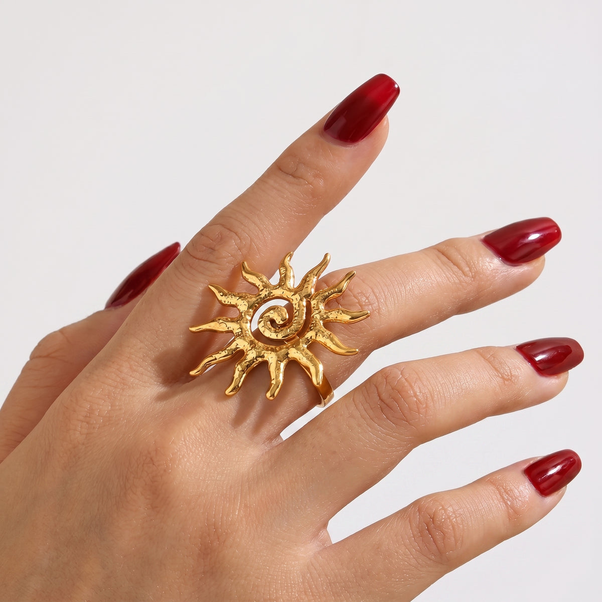 Mythological Spiral Sun Ring